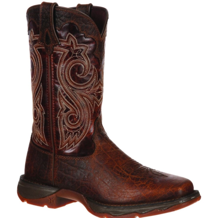 Women'S Durango | Durango Women'S Lady Rebel 10" Steel Toe Western Boot Rd3315 Brown