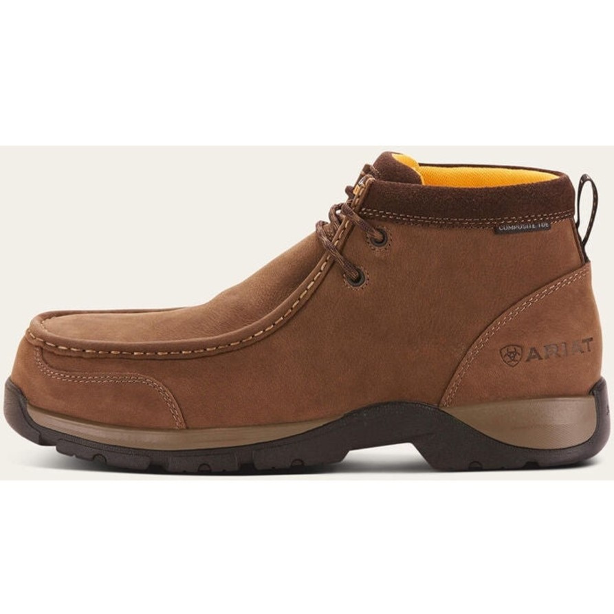 Men'S Ariat | Ariat Men'S Edge Lte Moc Composite Toe Work Boot - Dark 10024954 Brown