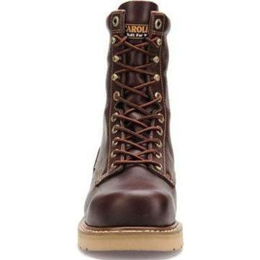 Men'S Carolina | Carolina Men'S Amp Hi 8" Broad Toe Wedge Work Boot Ca8049 Dark Oak