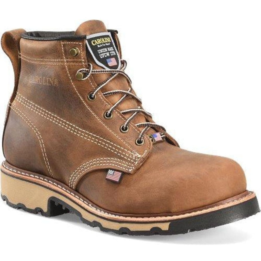 Men'S Carolina | Carolina Men'S Ferric 6" Steel Toe Made In Usa Work Boot- Brown- Ca7829 Dark Brown