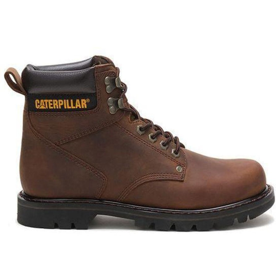 Men'S CAT | Cat Men'S Second Shift 6" Work Boot - Dark P72593 Brown