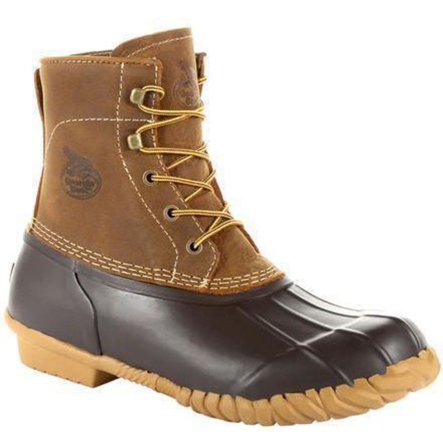 Men'S Georgia | Georgia Men'S Marshland 6" Waterproof Hunt Boot Gb00274 Brown