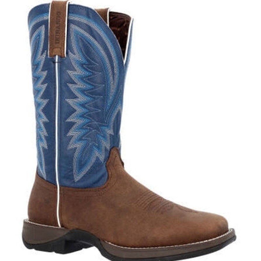 Men'S Durango | Durango Men'S Rebel 12" St Western Work Boot And Blue- Ddb0429 Brown