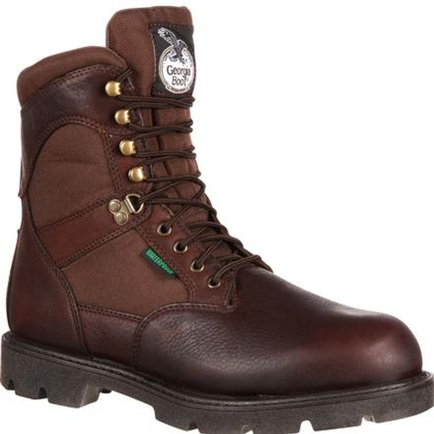 Men'S Georgia | Georgia Men'S Homeland 8" Wp Insulated Work Boot G109 Brown