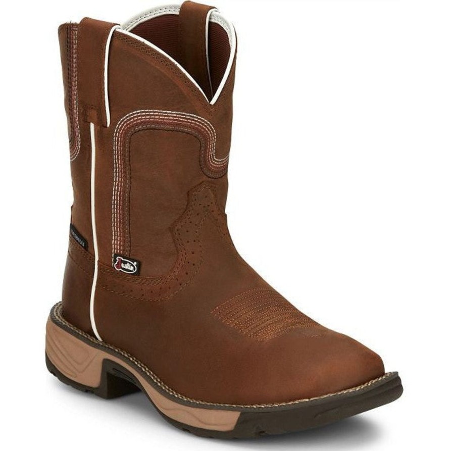 Women'S Justin | Justin Women'S Rush 8" Waterproof Western Work Boot Se4359 Brown