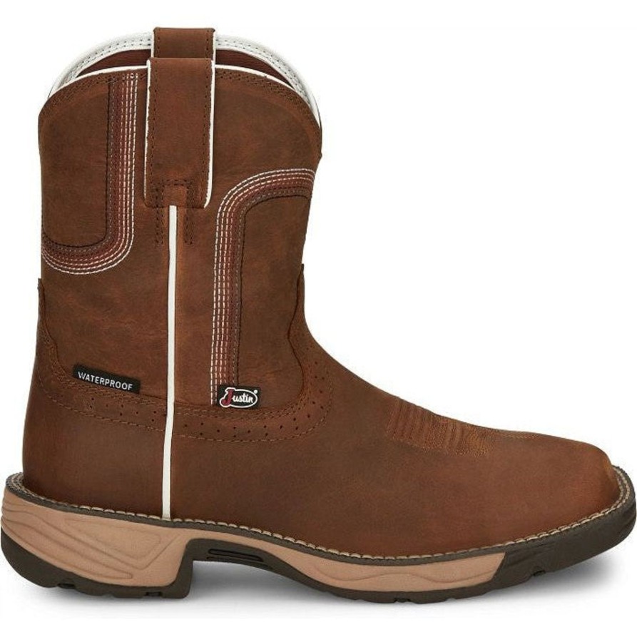 Women'S Justin | Justin Women'S Rush 8" Waterproof Western Work Boot Se4359 Brown