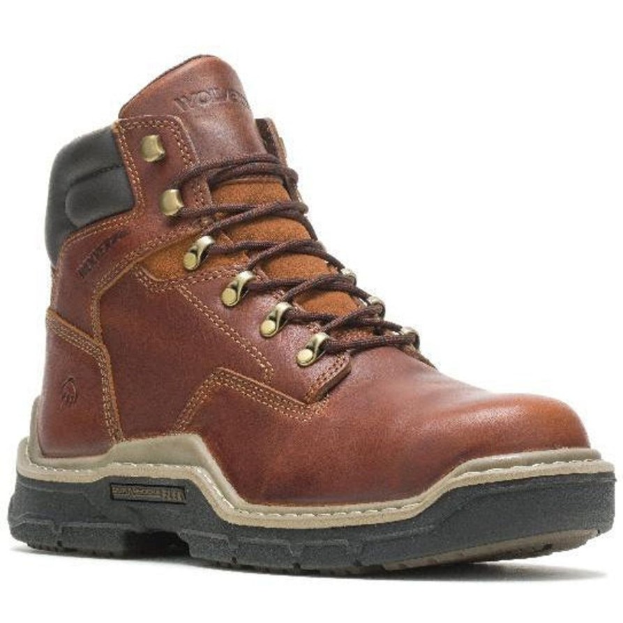 Men'S Wolverine | Wolverine Men'S Raider Durashocks 6" Soft Toe Work Boot - W210057 Brown