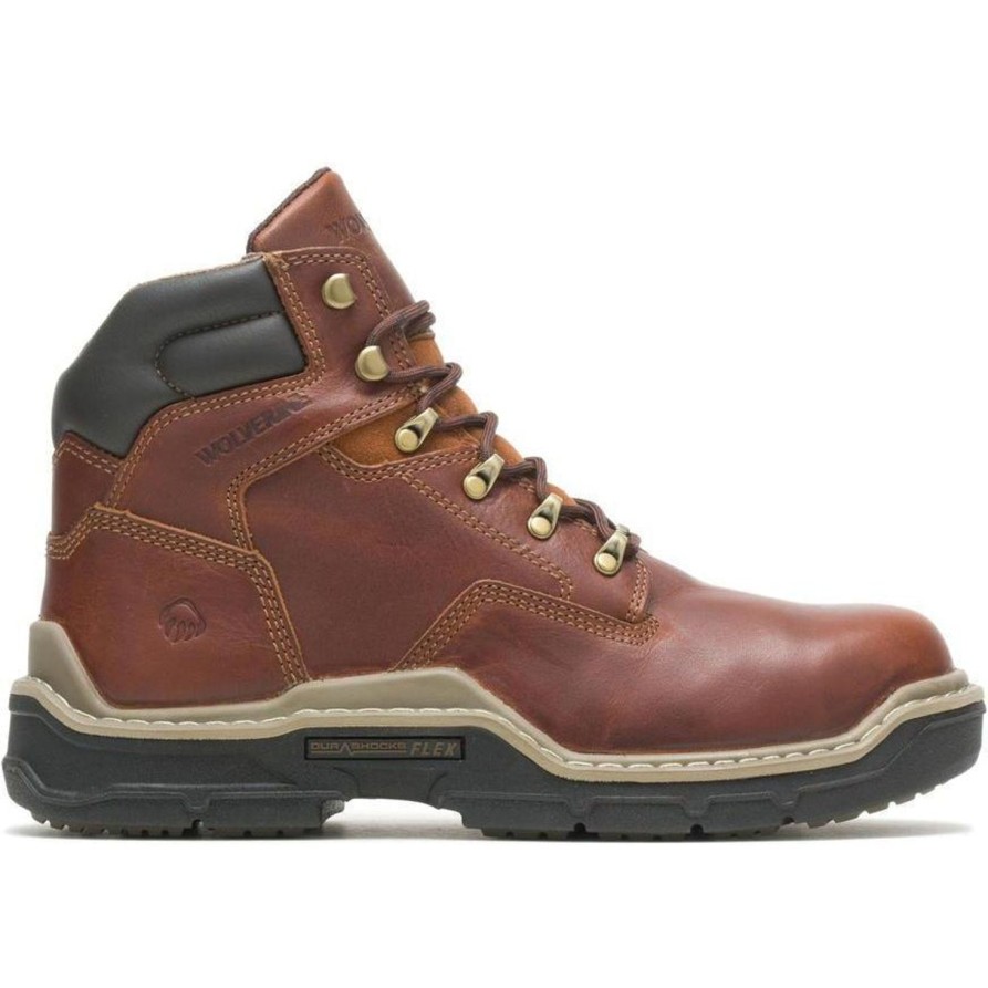 Men'S Wolverine | Wolverine Men'S Raider Durashocks 6" Soft Toe Work Boot - W210057 Brown