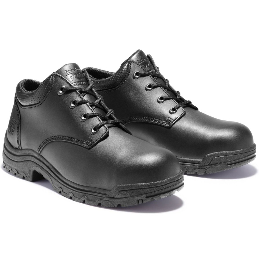 Men'S Timberland Pro | Timberland Pro Men'S Titan Oxford Alloy Toe Work Shoe Tb040044001 Black