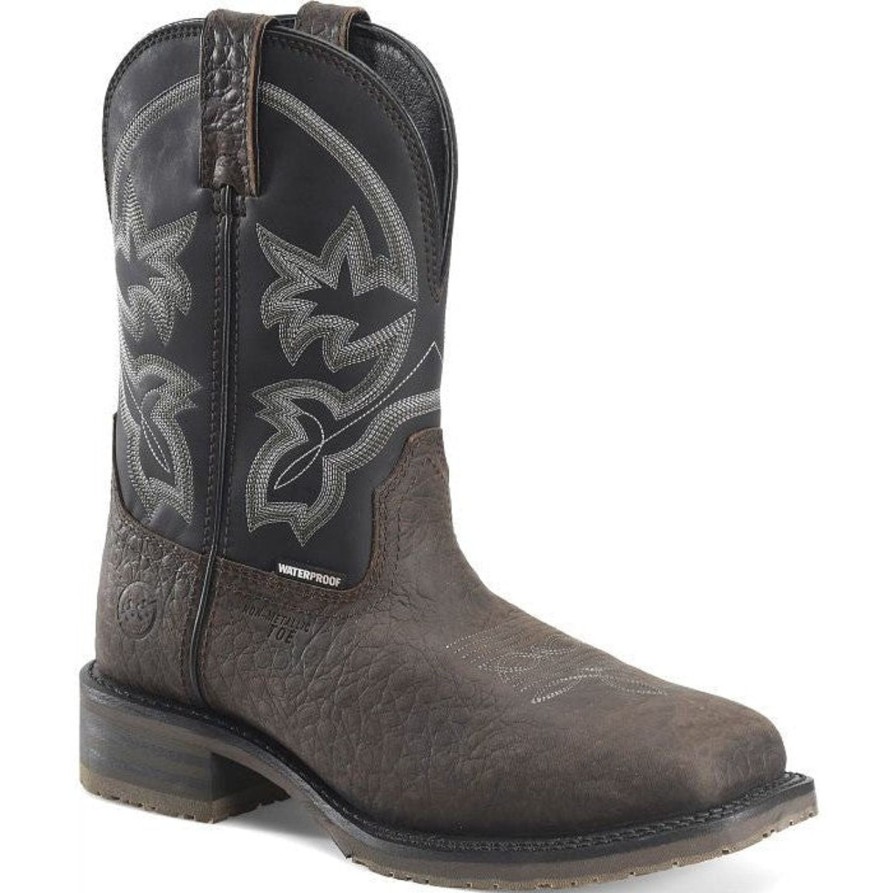 Men'S Double H | Double H Men'S Stockma 10" Toe Comp Toe Western Work Boot Dh4151 Brown