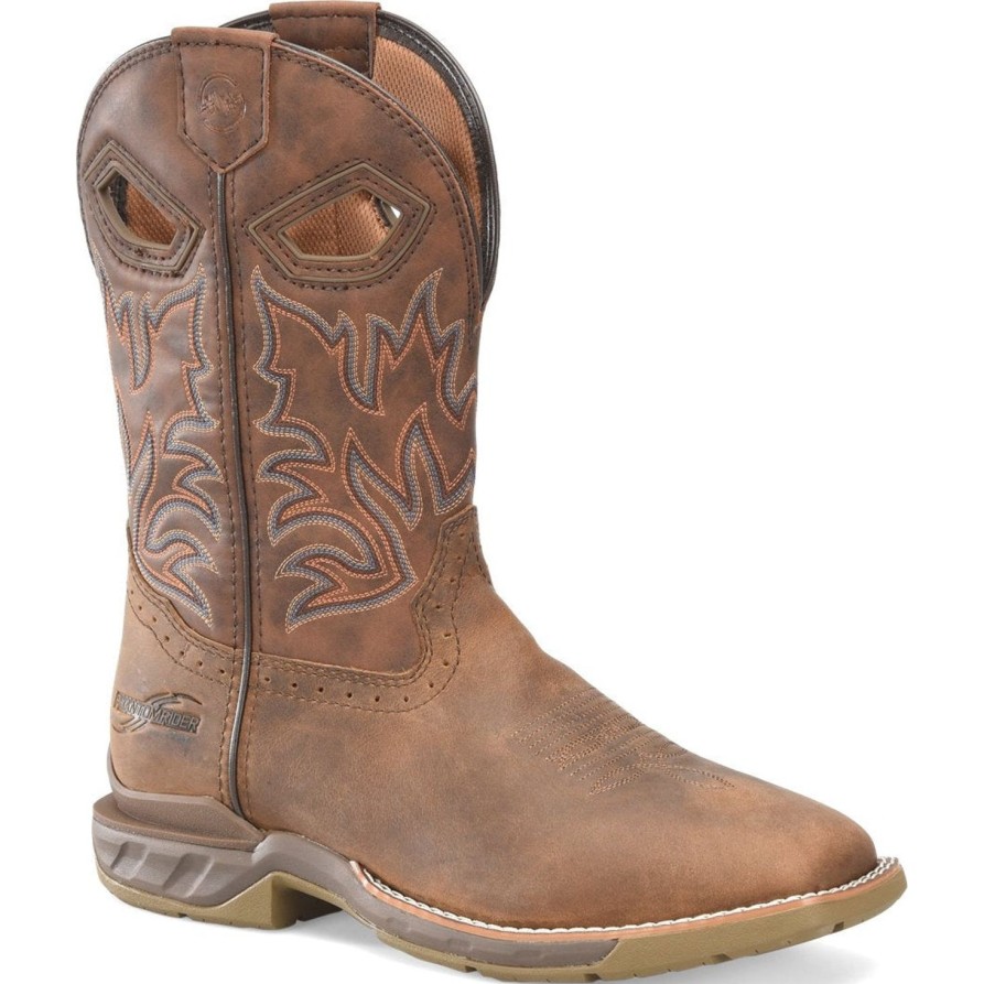 Men'S Double H | Double H Men'S Portal 11" Wide St Roper Work Boot Dh5382 Brown