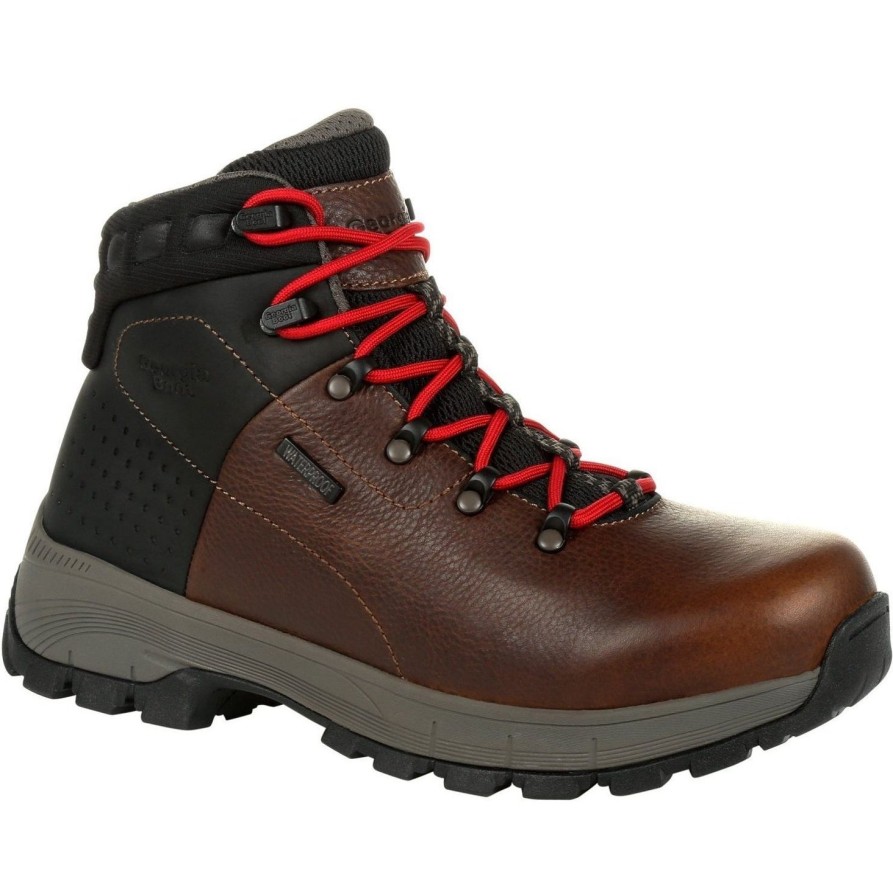 Men'S Georgia | Georgia Men'S Eagle Trail 6" Alloy Toe Wp Hiker Work Boot Gb00397 Brown