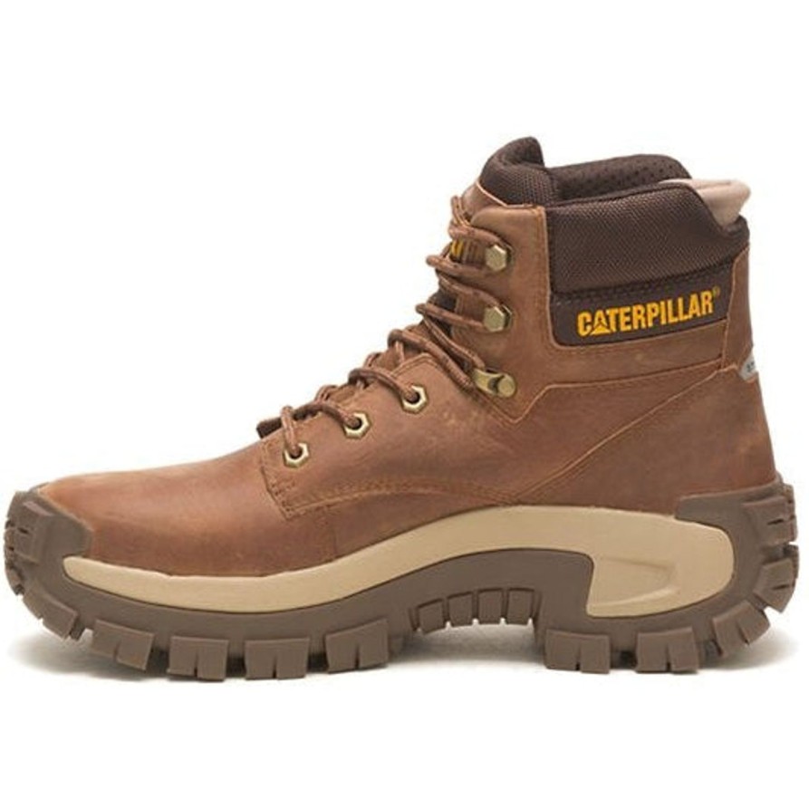 Men'S CAT | Cat Men'S Invader Hi Steel Toe Slip Resist Work Boot P91596 Mushroom