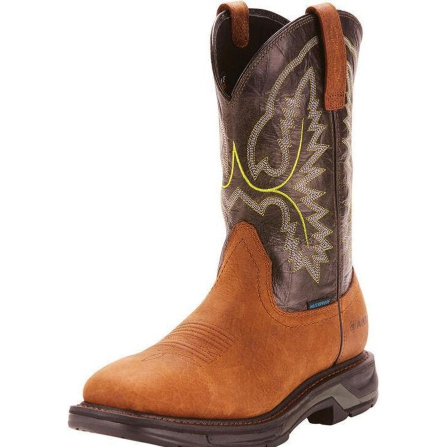 Men'S Ariat | Ariat Men'S Workhog Xt 11" Soft Toe Wp Work Boot - Tumbled - 10024971 Black