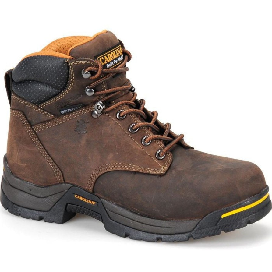 Men'S Carolina | Carolina Men'S Bruno Lo 6" Soft Toe Wp Insulated Work Boot Ca5021 Brown