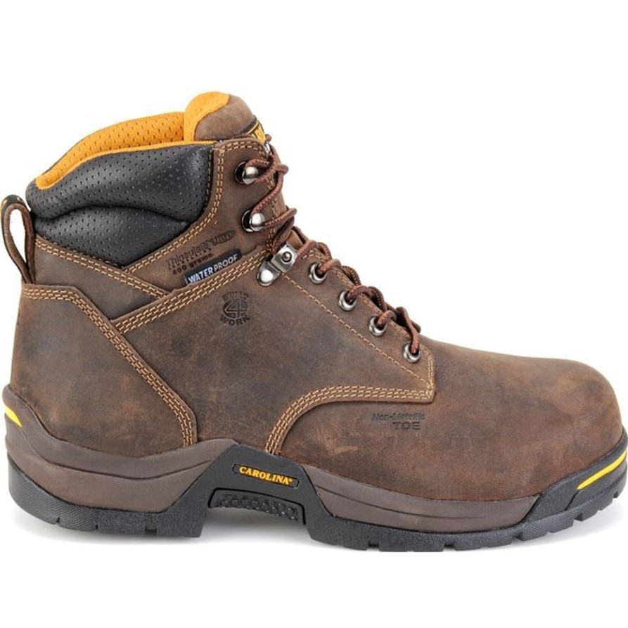 Men'S Carolina | Carolina Men'S Bruno Lo 6" Soft Toe Wp Insulated Work Boot Ca5021 Brown