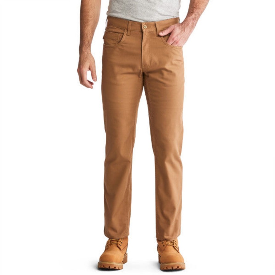 Men'S Timberland Pro | Timberland Pro Men'S Ironhide Straight Fit Canvas Work Pants Tb0A1Va9D02 Dark Wheat