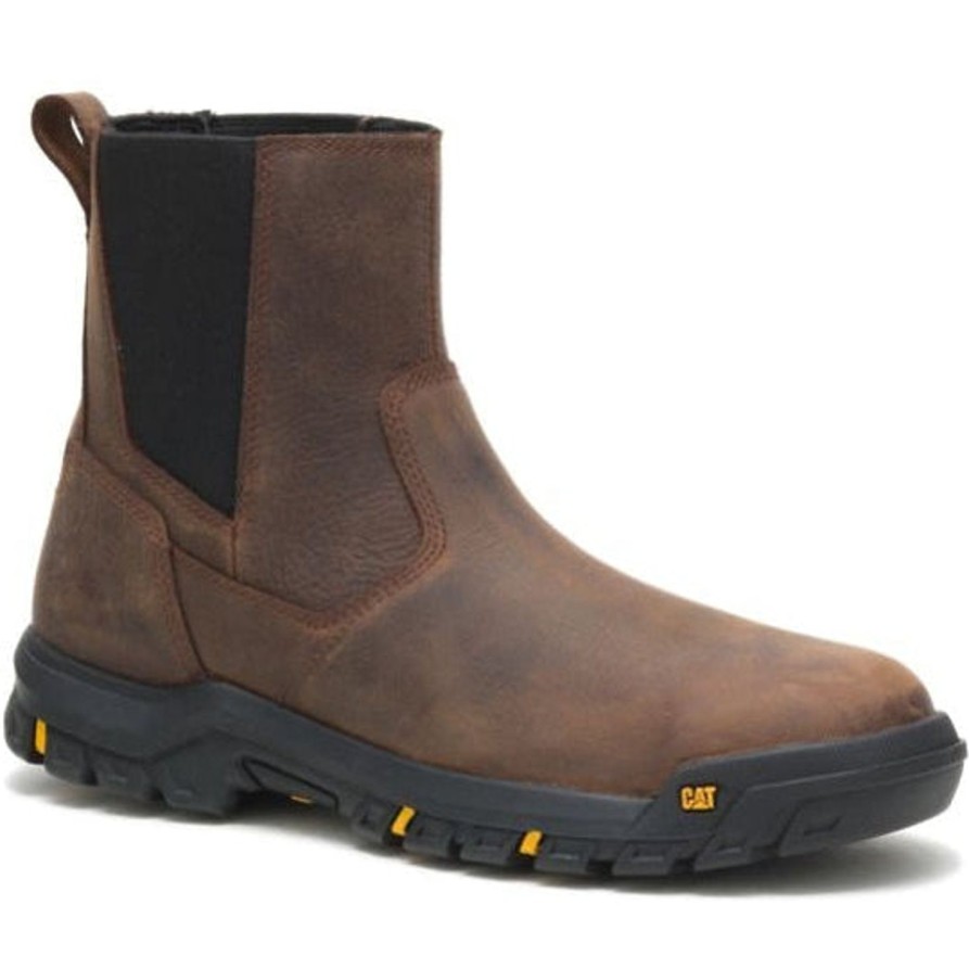 Men'S CAT | Cat Men'S Wheelbase Soft Toe Work Boot - Clay - P51033 Brown