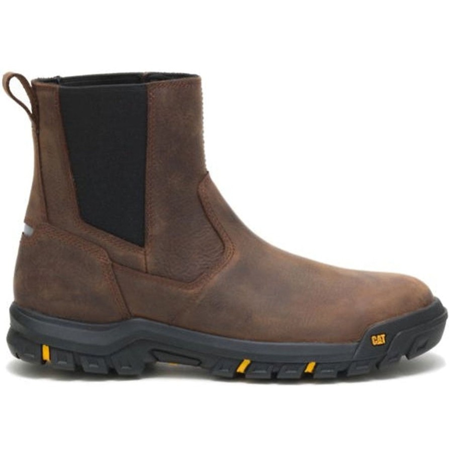 Men'S CAT | Cat Men'S Wheelbase Soft Toe Work Boot - Clay - P51033 Brown