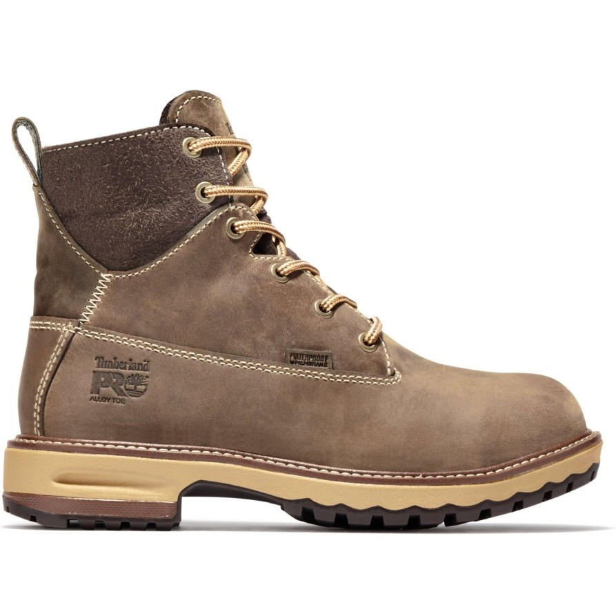 Women'S Timberland Pro | Timberland Pro Women'S Hightower 6" Alloy Toe Wp Work Boot Tb0A1Kit214 Brown