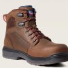 Men'S Ariat | Ariat Men'S Turbo 6" Carbon Toe Wp Usa Assembled Work Boot 10036739 Brown