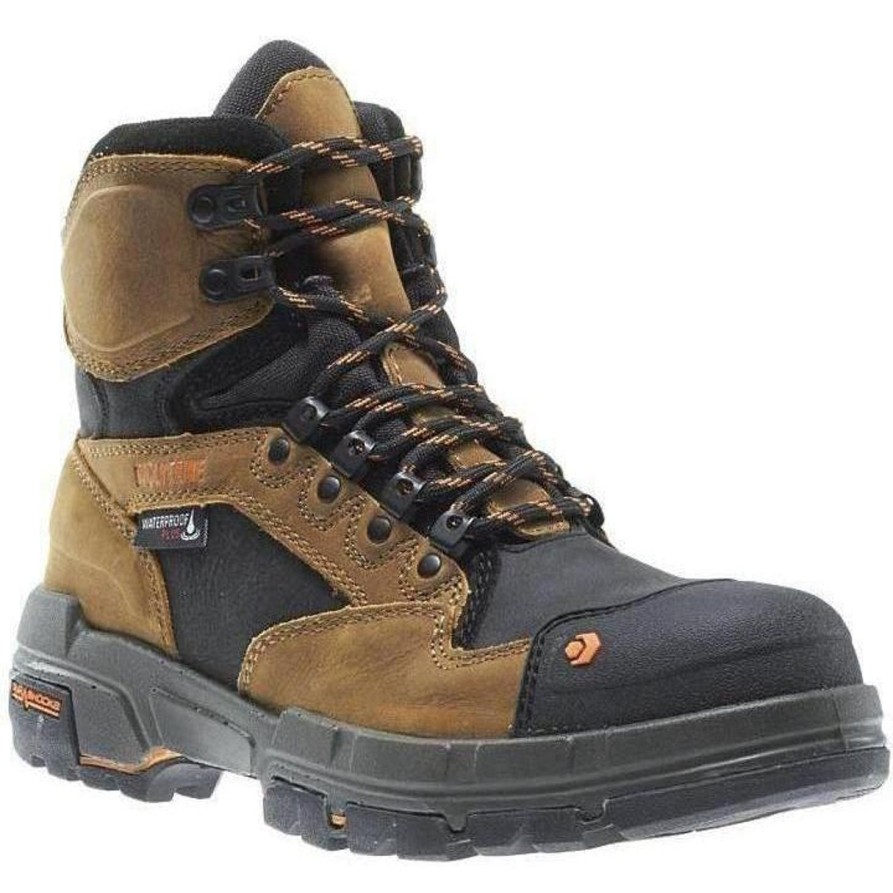 Men'S Wolverine | Wolverine Men'S Legend Durashocks Safety Toe 6" Work Boot W10611 Tan