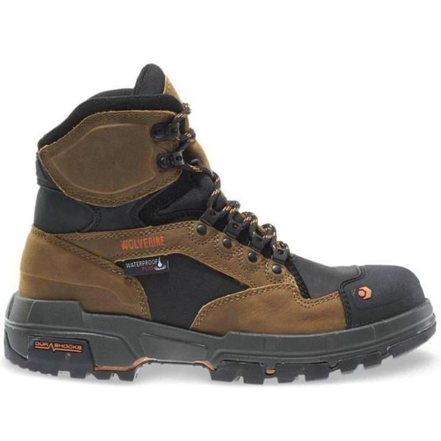 Men'S Wolverine | Wolverine Men'S Legend Durashocks Safety Toe 6" Work Boot W10611 Tan