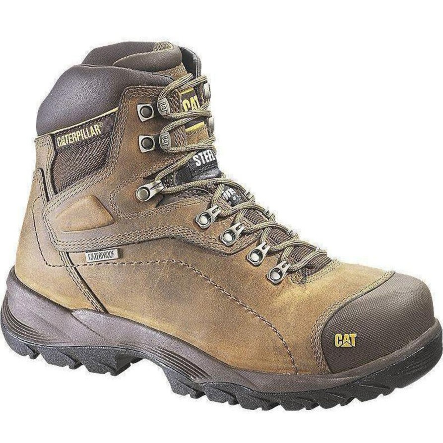 Men'S CAT | Cat Men'S Diagnostic Hi Wp Insulated Stl Toe Work Boot P89940 Brown