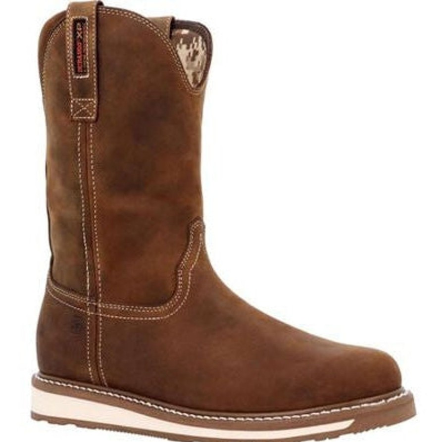 Men'S Durango | Durango Men'S Maverick Wxp 11" Rt Western Wedge Work Boot Ddb0450 Tan