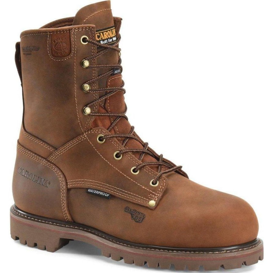 Men'S Carolina | Carolina Men'S 28 Series 8" Comp Toe Wp Ins Work Boot Ca9528 Brown