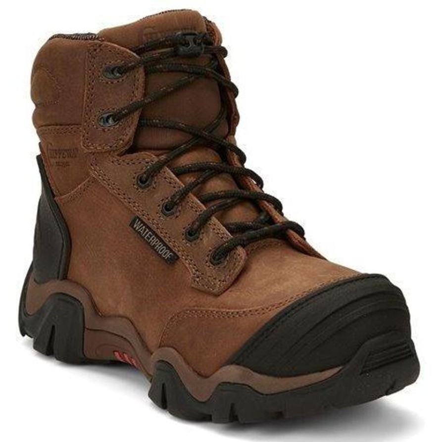 Women'S Chippewa | Chippewa Women'S Cross Terrain 6" Comp Toe Wp Hiker Work Boot - L50003 Brown