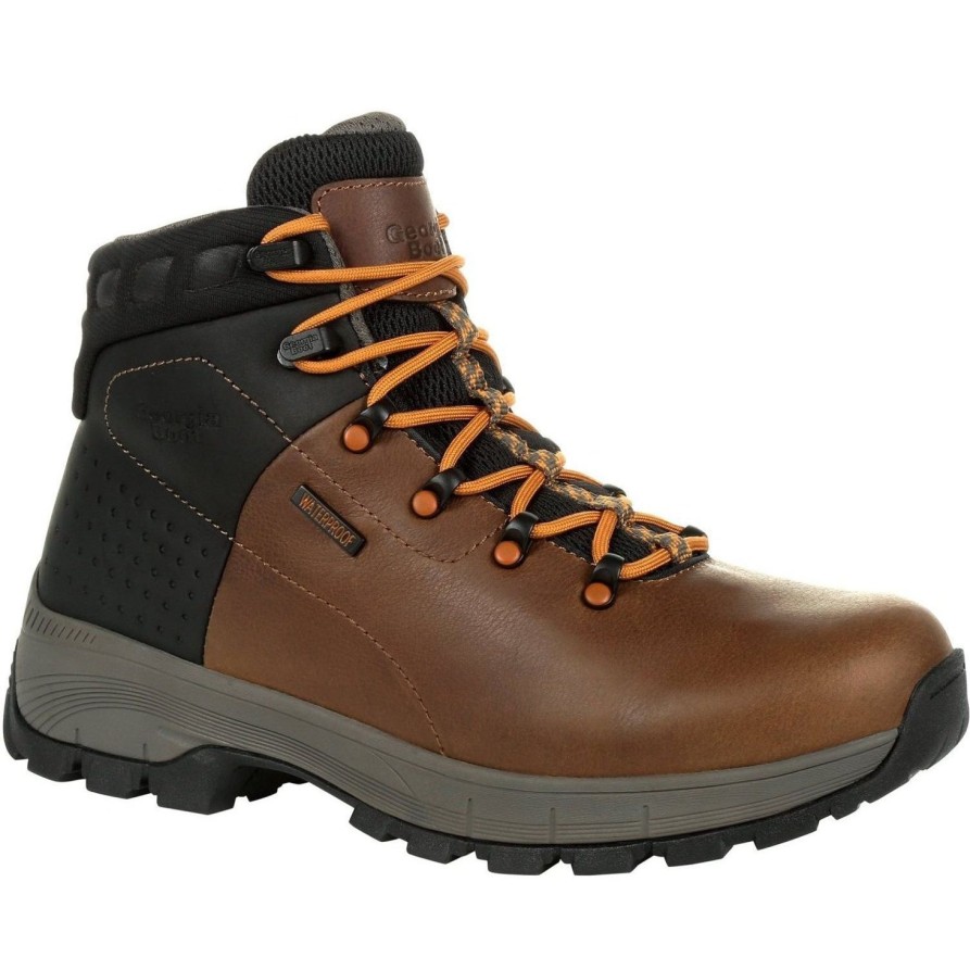 Men'S Georgia | Georgia Men'S Eagle Trail 6" Soft Toe Wp Hiker Work Boot Gb00402 Brown