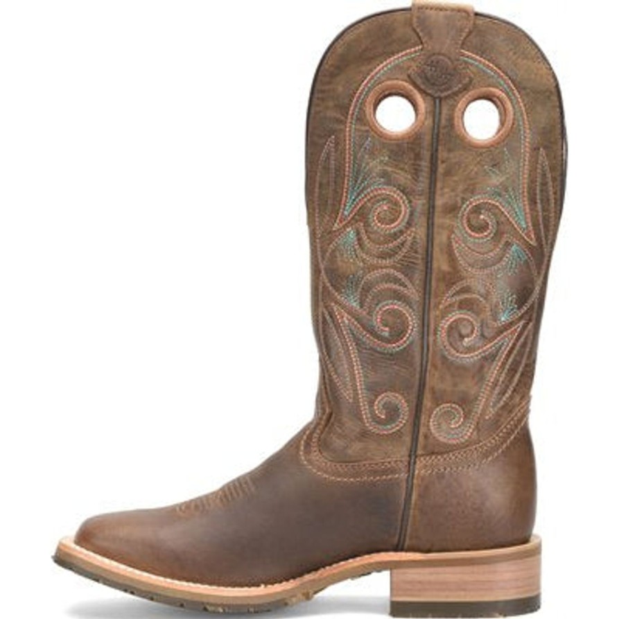 Women'S Double H | Double H Women'S Grace 12" Wide St Roperwork Boot Dh7030 Brown