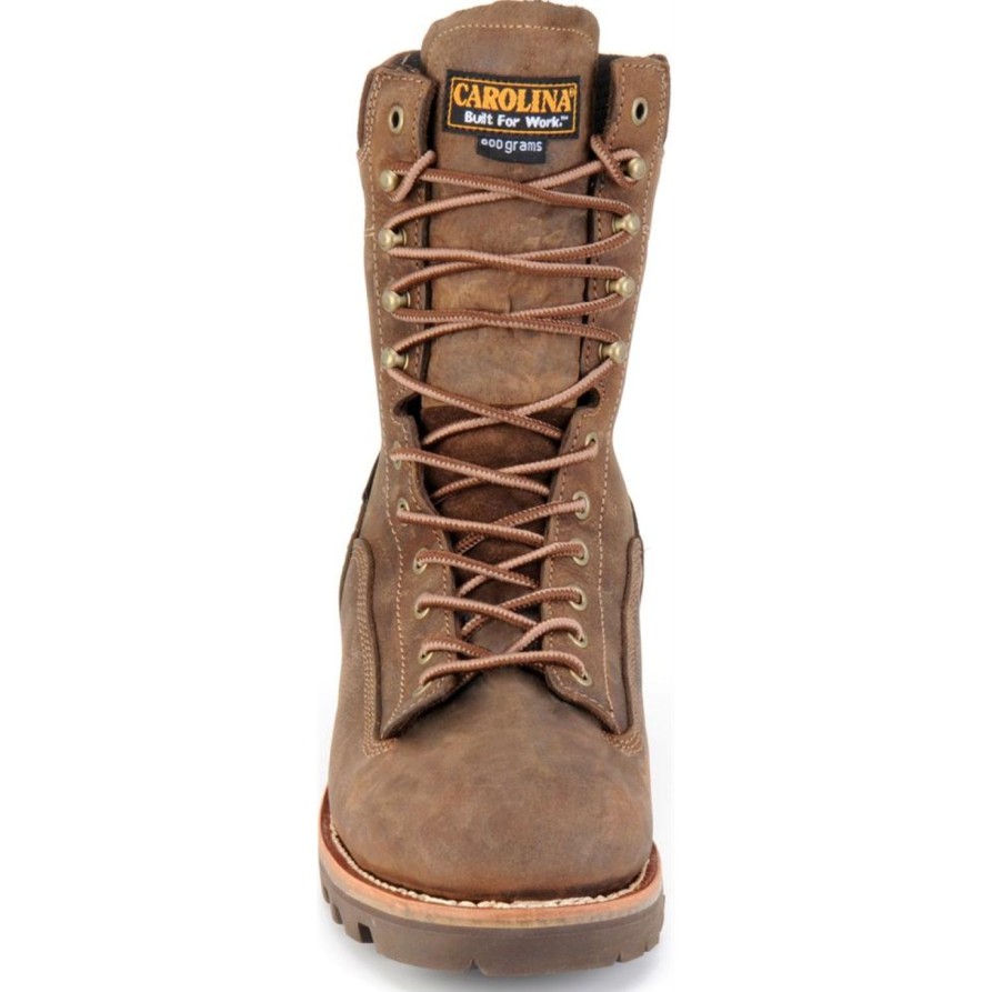 Men'S Carolina | Carolina Men'S Birch 8" Comp Toe Wp Ins Logger Work Boot Ca7521 Brown