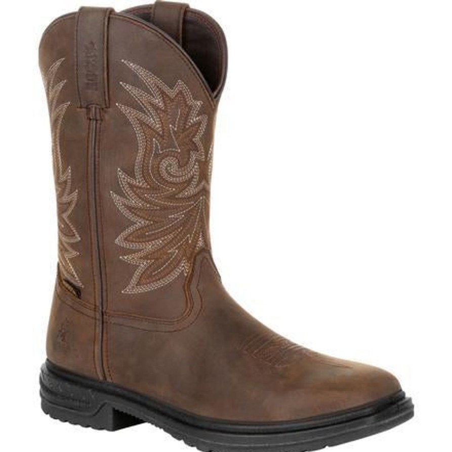 Men'S Rocky | Rocky Men'S Worksmart 11" Comp Toe Wp Work Boot Rkw0277 Brown