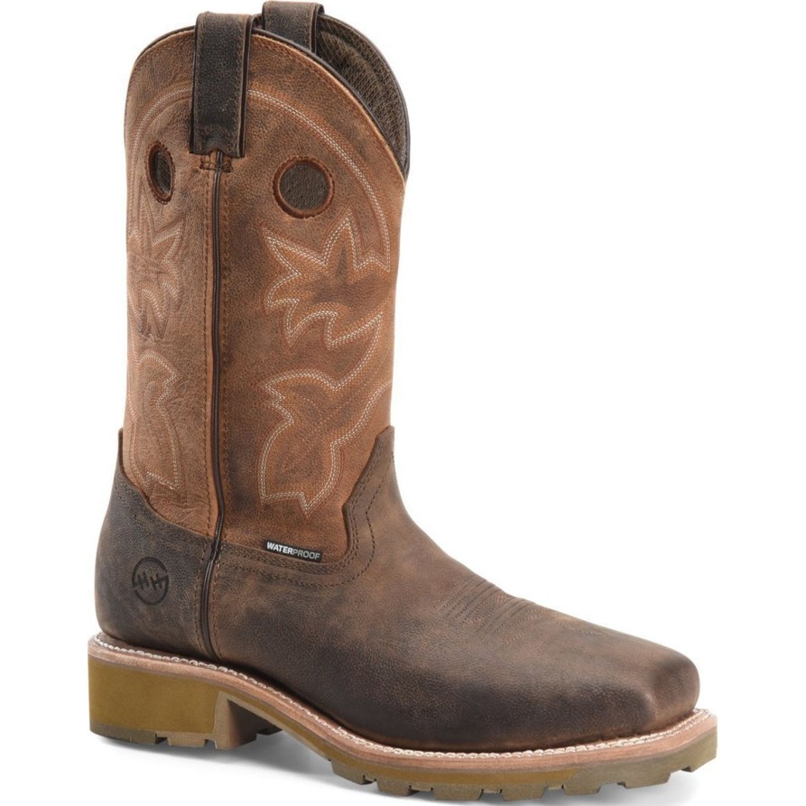 Men'S Double H | Double H Men'S Abner 12" Comp Toe Wp Western Work Boot Dh5353 Brown