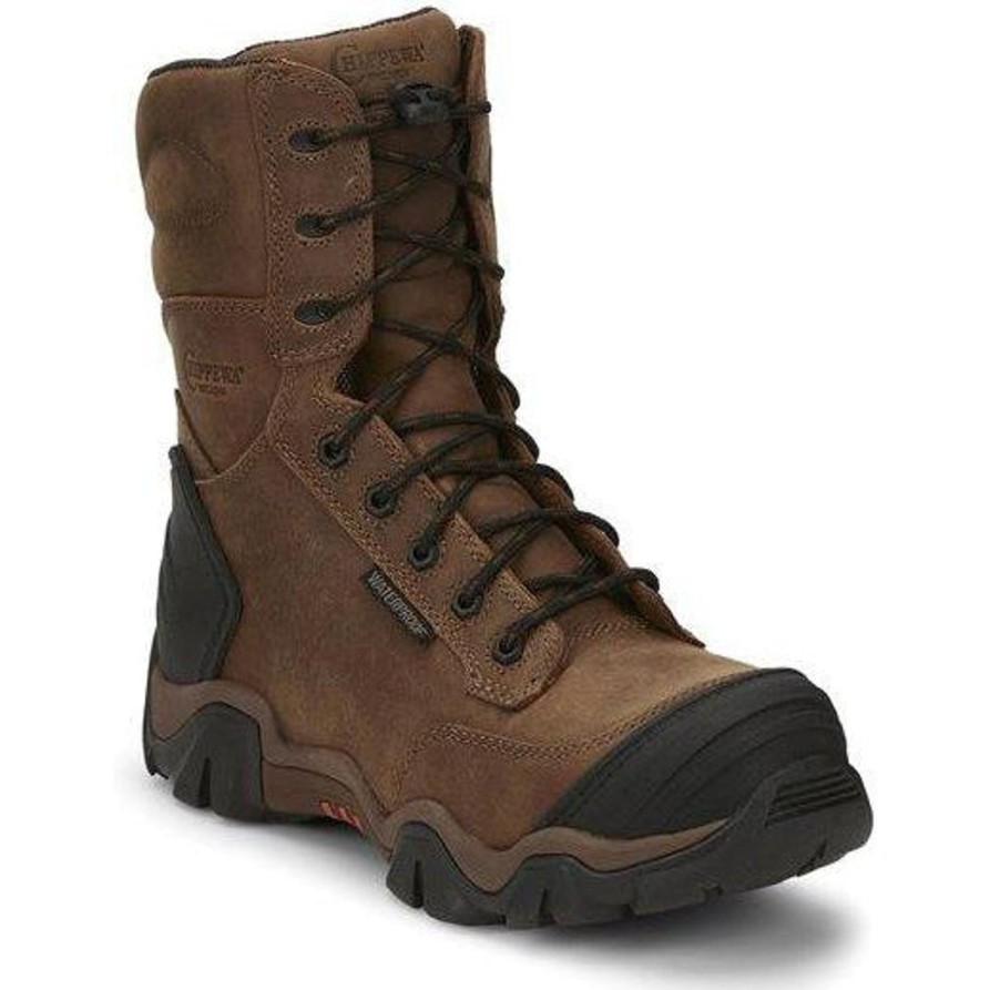 Men'S Chippewa | Chippewa Men'S Cross Terrain 8" Comp Toe Wp Hiker Work Boot - Ae5013 Brown