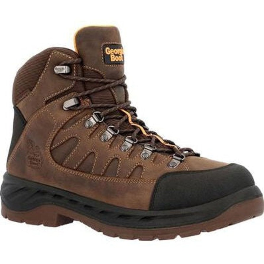 Men'S Georgia | Georgia Men'S Ot 6" Wp Slip Resistant Hiker Work Boot Gb00524 Brown