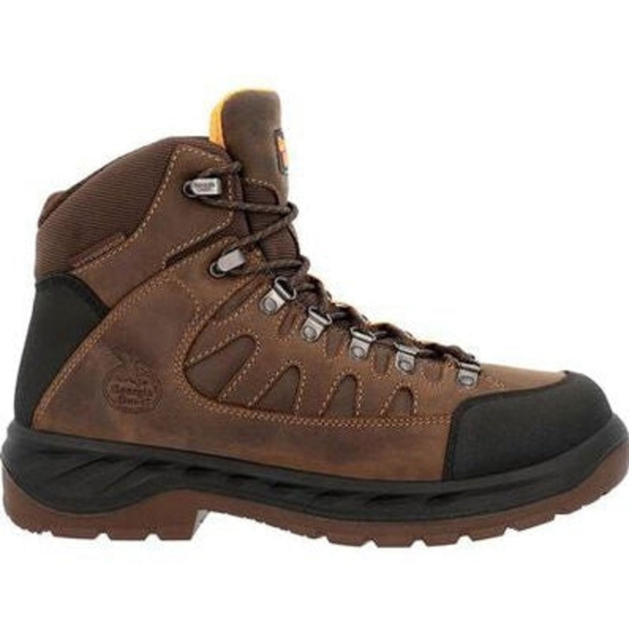 Men'S Georgia | Georgia Men'S Ot 6" Wp Slip Resistant Hiker Work Boot Gb00524 Brown