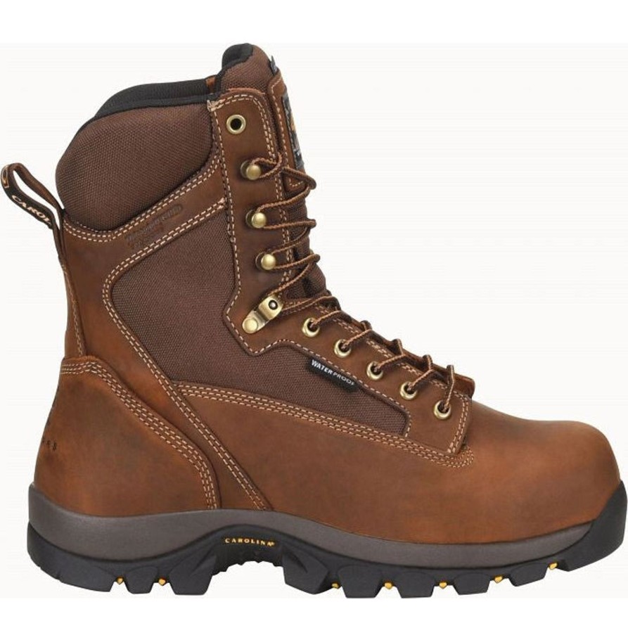 Men'S Carolina | Carolina Men'S Forrest 8" Soft Toe Wp Insulated Work Boot Ca4015 Brown