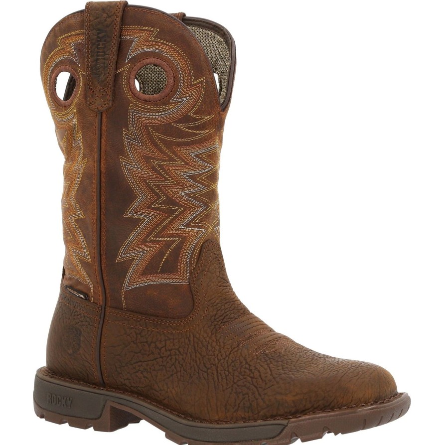 Men'S Rocky | Rocky Men'S Legacy 32 11" Square Toe Wp Western Boot Rkw0355 Brown