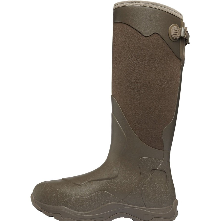 Men'S LaCrosse | Lacrosse Men'S Alpha Agility 17" Soft Toe Wp Rubber Hunt Boot - 302446 Brown