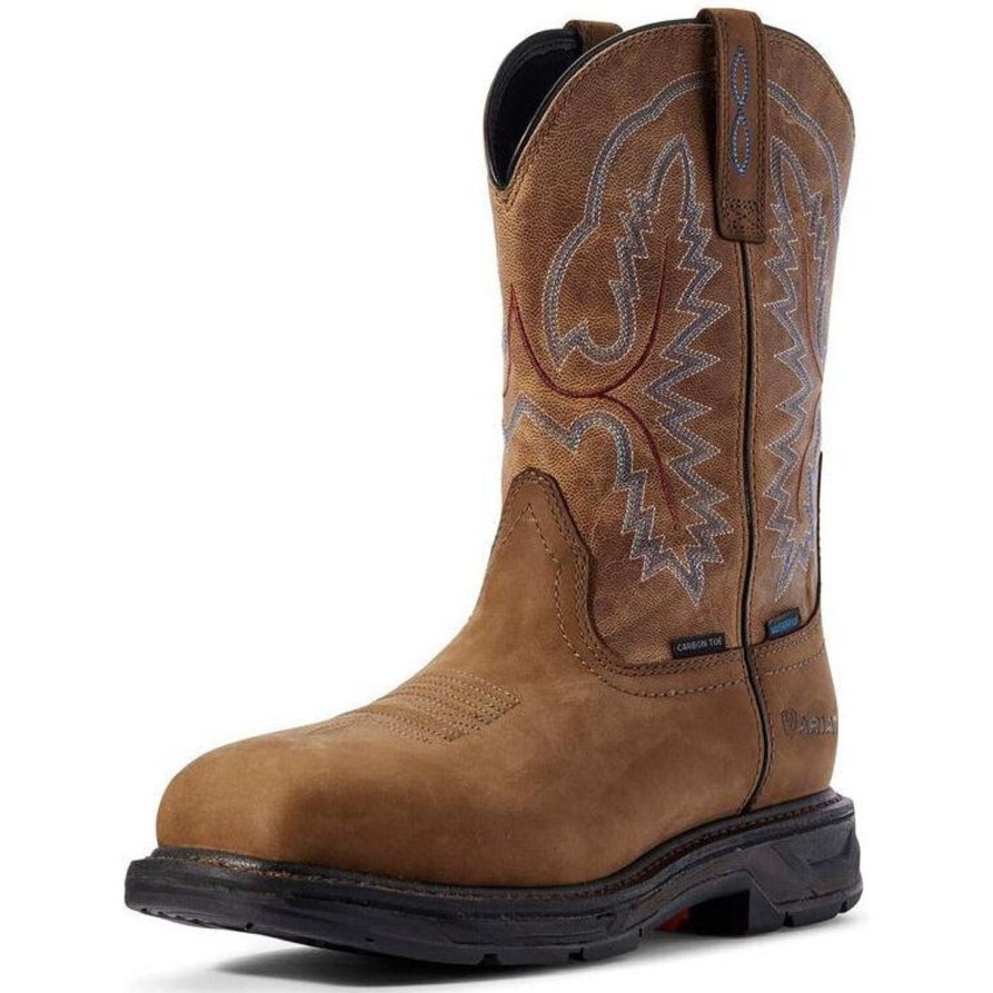 Men'S Ariat | Ariat Men'S Workhog Xt 11" Carbon Toe Western Work Boot 10031483 Brown