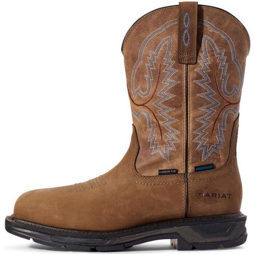 Men'S Ariat | Ariat Men'S Workhog Xt 11" Carbon Toe Western Work Boot 10031483 Brown