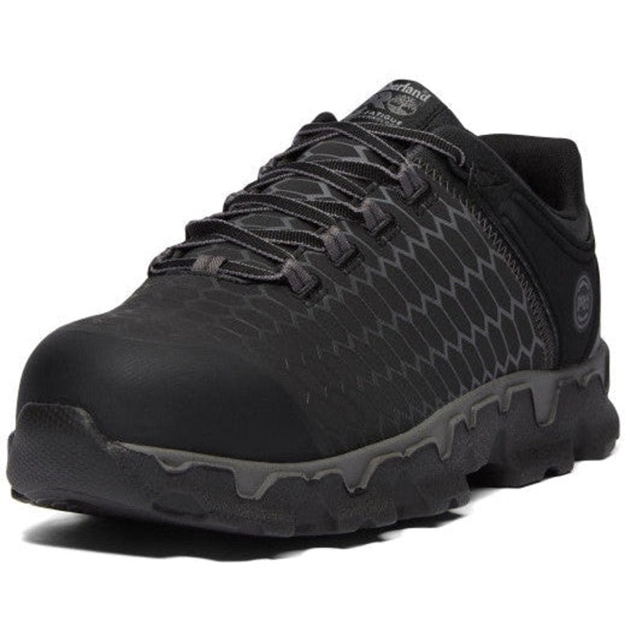 Men'S Timberland Pro | Timberland Pro Men'S Powertrain Sport At Sneaker Work Shoe Tb0A1I4S001 Black