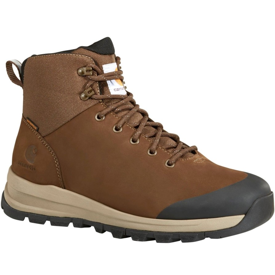 Men'S Carhartt | Carhartt Men'S 5" Wp Alloy Toe Hiker Work Boot - Dark Fh5520-M Brown