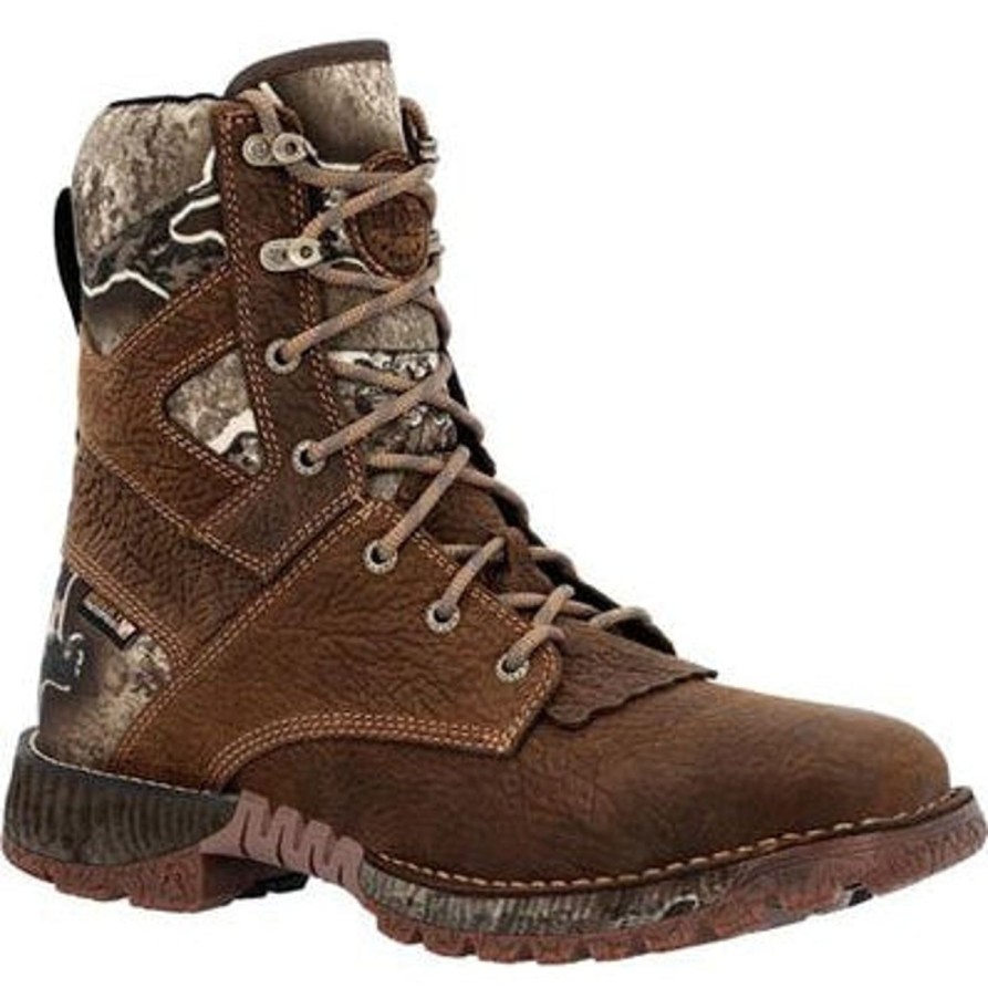 Men'S Rocky | Rocky Men'S Hi Wire 8" Wp Slip Resist Western Hunt Boot -Earth- Rkw0428 Brown