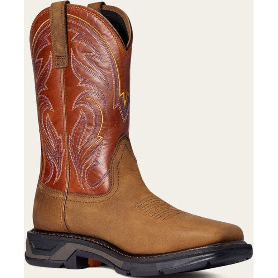 Men'S Ariat | Ariat Men'S Workhog Xt Cottonwood Western Work Boot - Earth - 10038323 Brown