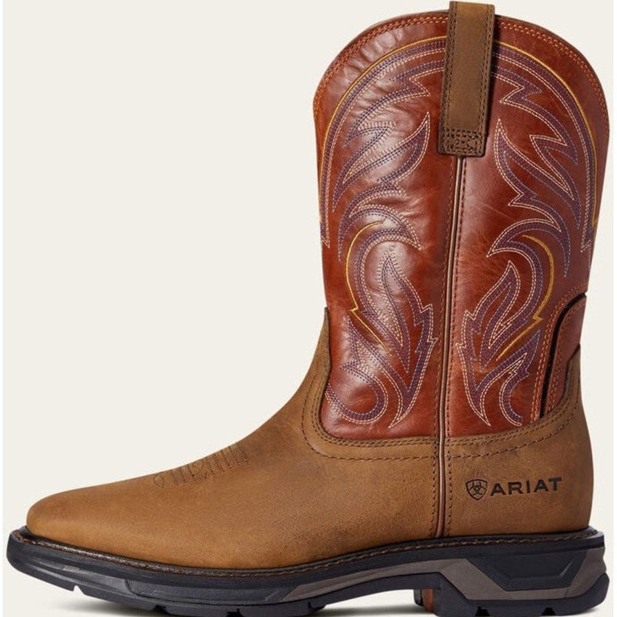 Men'S Ariat | Ariat Men'S Workhog Xt Cottonwood Western Work Boot - Earth - 10038323 Brown