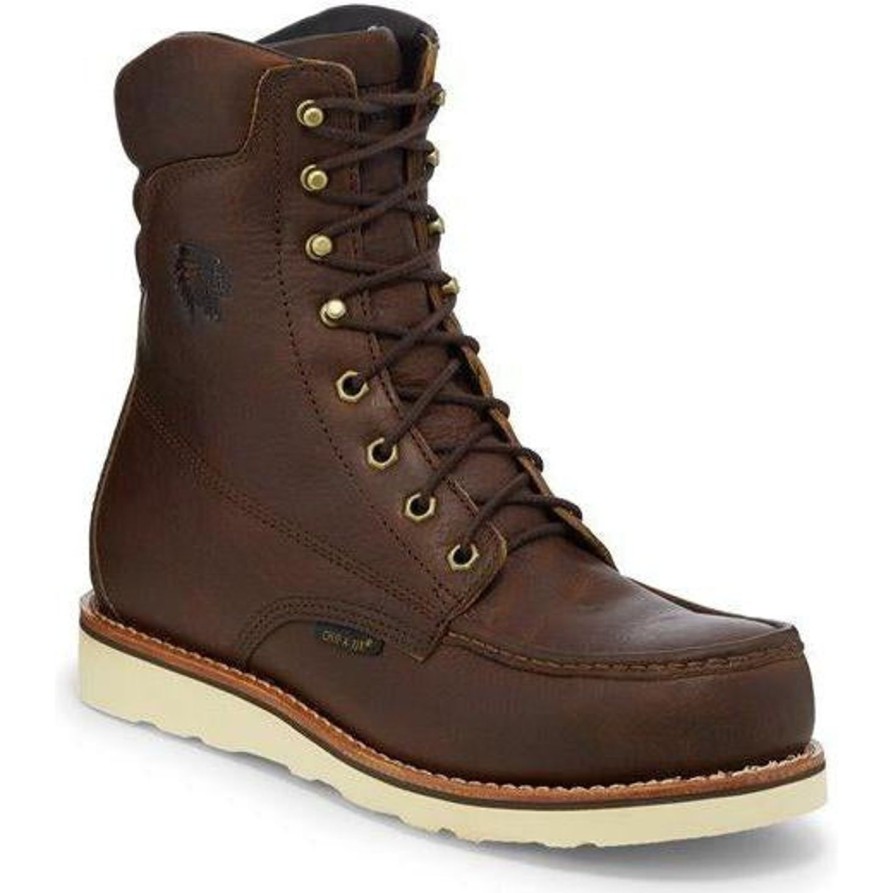 Men'S Chippewa | Chippewa Men'S Edge Walker 8" Comp Toe Wp Lace-Up Work Boot - 25347 Brown